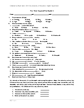 First term suggested test English 6